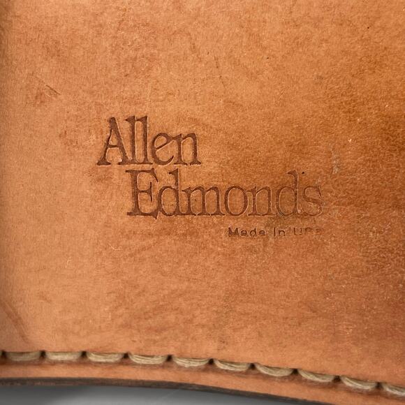 Allen Edmonds Men's Woodstock Loafers, Black/Cognac, Braided Tassel, Sz 10.5E - Picture 10 of 16